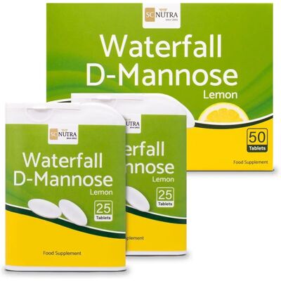 SC Nutra Waterfall D-Mannose Lemon - 50 x 1000mg Chewable Tablets SC Nutra Waterfall D-Mannose Lemon - 50 x 1000mg Chewable Tablets