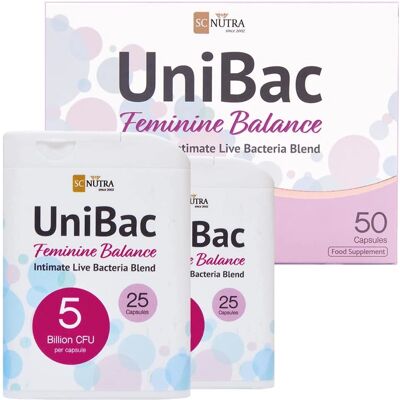 SC Nutra UniBac Feminine Balance Probiotics - 50 Capsules SC Nutra UniBac Feminine Balance Probiotics - 50 Capsules