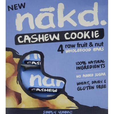 Nakd Cashew Cookie Bar 4x35g - Barre de snack - Publicité Nakd Cashew Cookie Bar 4x35g - Barre de snack - Publicité