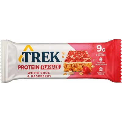 Trek White Choc & Raspberry 50g - Protein Flapjack Trek White Choc & Raspberry 50g - Protein Flapjack