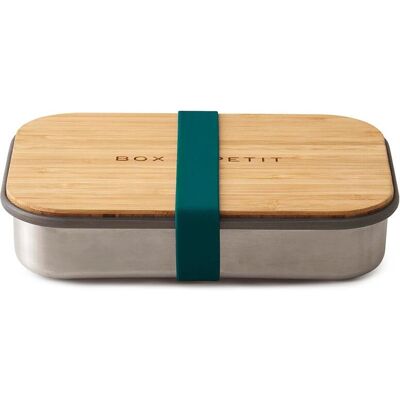 Contenedor de alimentos de acero inoxidable Black+blum - Azul, Plata, Madera Contenedor de alimentos de acero inoxidable Black+blum - Azul, Plata, Madera