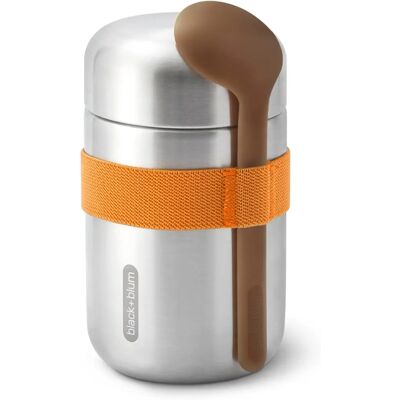 Black & Blum Orange Food Flask - Vacuum Insulated Compact Food Container Black & Blum Orange Food Flask - Vacuum Insulated Compact Food Container