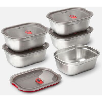 Black+Blum Stainless Steel Microwaveable Food Container - 900ml Black+Blum Stainless Steel Microwaveable Food Container - 900ml