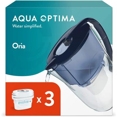 Verseuse filtrante Aqua Optima Oria - Bleue - 2.8L - Carafe filtrante - Publicité Verseuse filtrante Aqua Optima Oria - Bleue - 2.8L - Carafe filtrante - Publicité