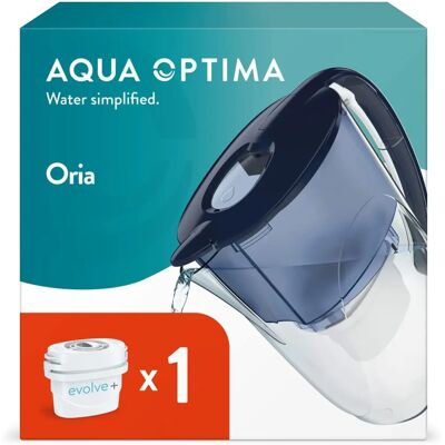 Pichet filtrant d’eau Aqua Optima Oria Bleu - 2,8L - Filtre inclus - Publicité Pichet filtrant d’eau Aqua Optima Oria Bleu - 2,8L - Filtre inclus - Publicité