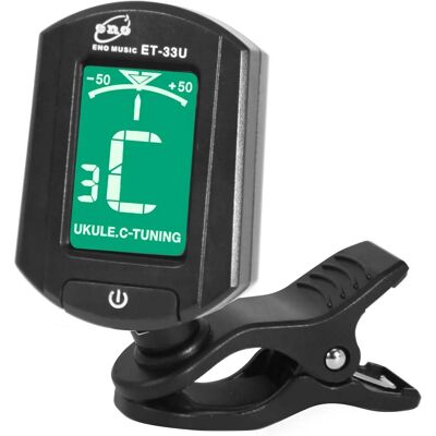 Eno Ukulele Clip-On Stimmgerät - Kompakt, Chromatisch, Verstellbar Eno Ukulele Clip-On Stimmgerät - Kompakt, Chromatisch, Verstellbar