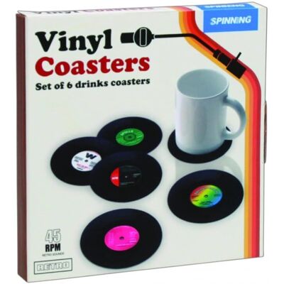 Gift Republic Vinylunderlägg - Retro set om 6 Gift Republic Vinylunderlägg - Retro set om 6