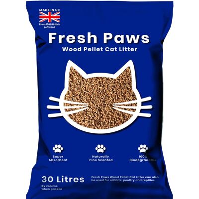 Fresh Paws Premium Wood Pellet Cat Litter - 30 L Fresh Paws Premium Wood Pellet Cat Litter - 30 L