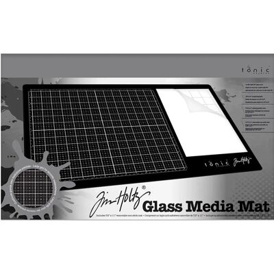 Tim Holtz Tapis Média en Verre - Noir - Tapis Média Tim Holtz Tapis Média en Verre - Noir - Tapis Média