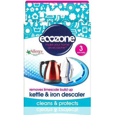 Ecozone Kettle & Iron Descaler - 3 Sachets Ecozone Kettle & Iron Descaler - 3 Sachets