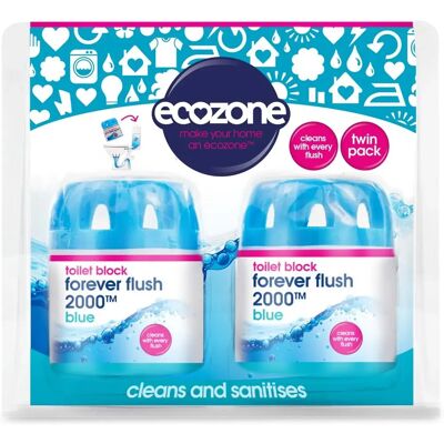 Ecozone Forever Flush 2000 Dvojbalení - Toaletní blok Ecozone Forever Flush 2000 Dvojbalení - Toaletní blok