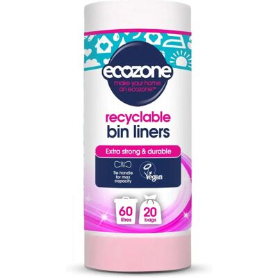 Ecozone Oxo-Biodegradable 60 Litre Bin Liners - 20 Bags Ecozone Oxo-Biodegradable 60 Litre Bin Liners - 20 Bags