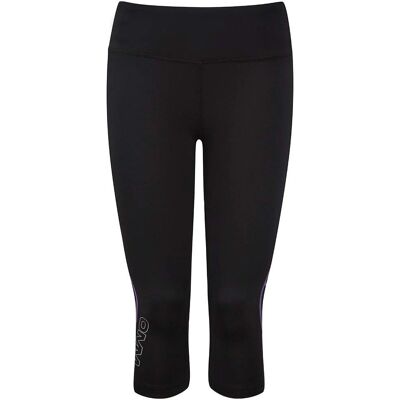 OMM Dames Flash Winter Leggings - Zwart/Paarse XS - Leggings OMM Dames Flash Winter Leggings - Zwart/Paarse XS - Leggings