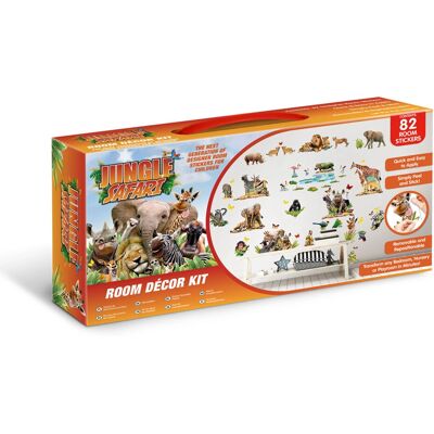 Walltastic Autocollants Jungle Safari - Décoration chambre enfant Walltastic Autocollants Jungle Safari - Décoration chambre enfant