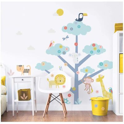 Autocollants Muraux Safari Walltastic - Décoration Enfant - Publicité Autocollants Muraux Safari Walltastic - Décoration Enfant - Publicité