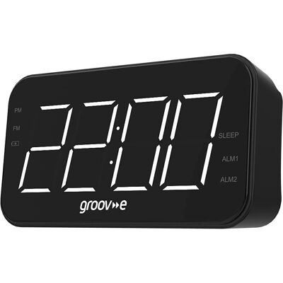 Groov-e - Radio Curve GVCR02BK - Black - Rechargeable - Alarm Clock Radio Groov-e - Radio Curve GVCR02BK - Black - Rechargeable - Alarm Clock Radio