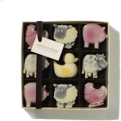 Choc on Choc - Animals Farmyard Selection Box - 9 pieces - Chocolate Choc on Choc - Animals Farmyard Selection Box - 9 pieces - Chocolate