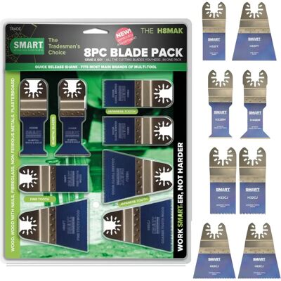 SMART H8MAK Juego de Herramientas Multi - Hojas para Madera y Metal SMART H8MAK Juego de Herramientas Multi - Hojas para Madera y Metal