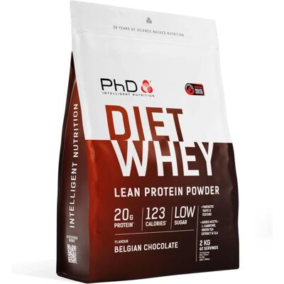 PhD Nutrition Belgian Chocolate 2kg Diet Whey Protein - Meal Replacement PhD Nutrition Belgian Chocolate 2kg Diet Whey Protein - Meal Replacement