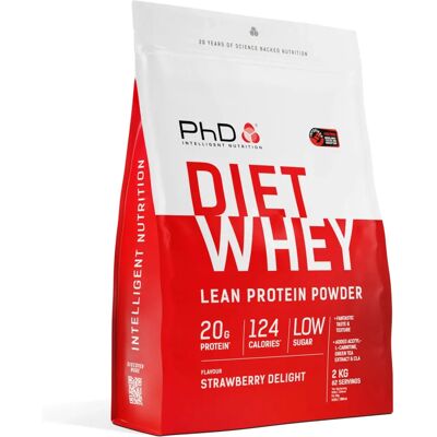 PhD Nutrition Strawberry Diet Whey 2000g - Protein Powder for Weight Loss PhD Nutrition Strawberry Diet Whey 2000g - Protein Powder for Weight Loss