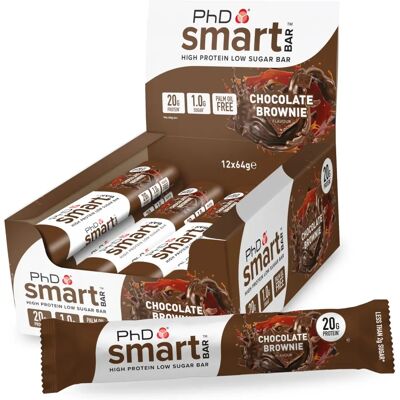 PhD Nutrition Smart Protein Bar Chocolate Brownie - 12 Bars PhD Nutrition Smart Protein Bar Chocolate Brownie - 12 Bars