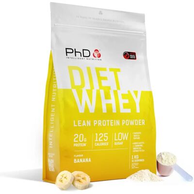 PhD Nutrition Banana Diet Whey 1kg Slimming Meal Replacement Protein Shake PhD Nutrition Banana Diet Whey 1kg Slimming Meal Replacement Protein Shake