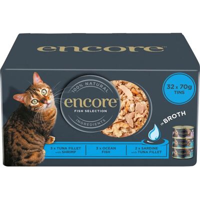 Encore Natural Fish Cat Food - 32x70g Tins Encore Natural Fish Cat Food - 32x70g Tins