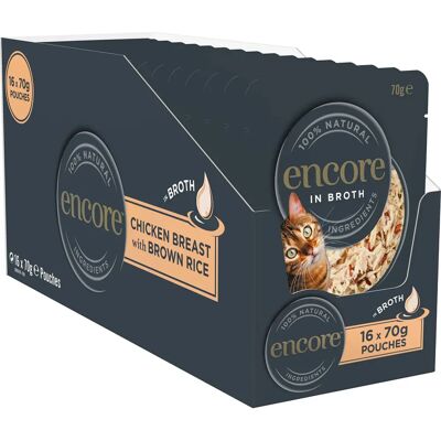 Encore Natural Cat Food - Chicken & Rice Wet Pouch - 16 x 70g Encore Natural Cat Food - Chicken & Rice Wet Pouch - 16 x 70g