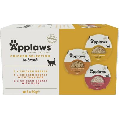 Applaws Cat Pot Chicken & Fish Selection - 8x60g Applaws Cat Pot Chicken & Fish Selection - 8x60g