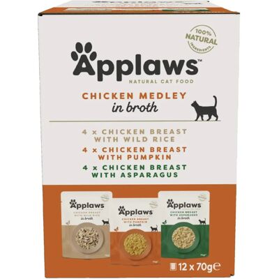 Applaws Chicken Wet Cat Food - Moisture-Rich Pouch, 12x70g Applaws Chicken Wet Cat Food - Moisture-Rich Pouch, 12x70g