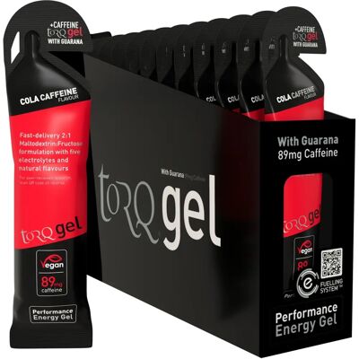 Torq Energy Gel met Guarana Ge caffeïneerde Cola - 45g - Doos van 15 Torq Energy Gel met Guarana Ge caffeïneerde Cola - 45g - Doos van 15