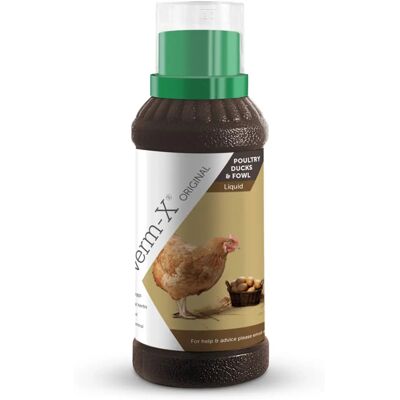 Verm-X Poultry Liquid - Wormer for Poultry, Ducks & Fowl - 500ml Verm-X Poultry Liquid - Wormer for Poultry, Ducks & Fowl - 500ml