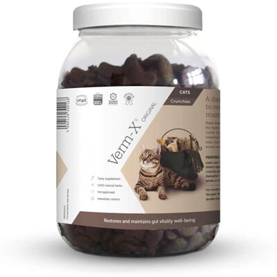 Verm-X pour Chats - Croustillants - 1kg - Publicité Verm-X pour Chats - Croustillants - 1kg - Publicité