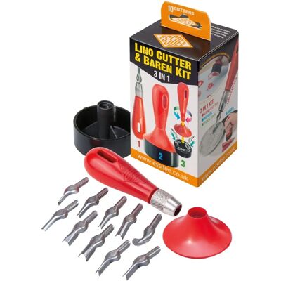 Essdee 10-Piece Linocut Cutter Set - Versatile Tool for Relief Printing Essdee 10-Piece Linocut Cutter Set - Versatile Tool for Relief Printing