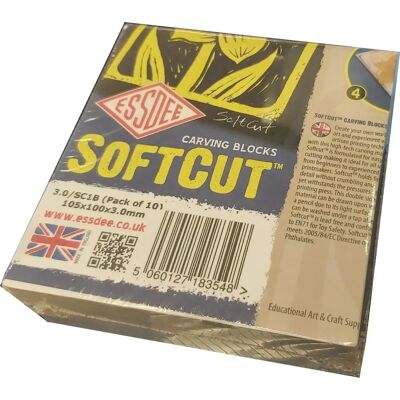 Essdee SoftCut Linoleumplatte - 100x100x3mm Essdee SoftCut Linoleumplatte - 100x100x3mm