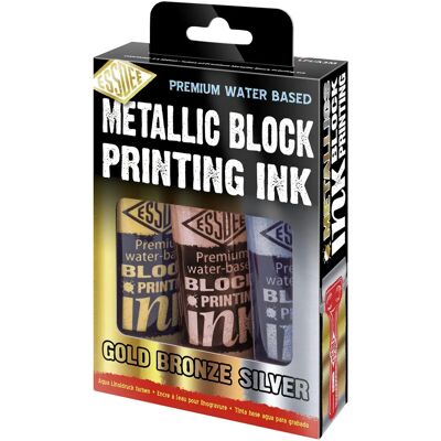 Essdee Metallic Ink Set - 3 Pack - Stamp & Print Supplies Essdee Metallic Ink Set - 3 Pack - Stamp & Print Supplies