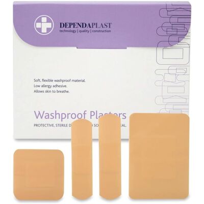 Reliance Medical Dependaplast Washproof Plasters - Finger Extension - Pack of 50 Reliance Medical Dependaplast Washproof Plasters - Finger Extension - Pack of 50