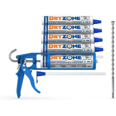 Dryzone Damp Proofing Cream Kit - High-Strength, BBA & WTA Approved Dryzone Damp Proofing Cream Kit - High-Strength, BBA & WTA Approved