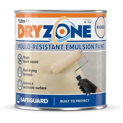 Dryzone Magnolia Mould Resistant Paint - 5 Years - 10-12 m² Dryzone Magnolia Mould Resistant Paint - 5 Years - 10-12 m²