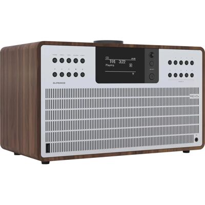 Revo SuperCD Noix/Silver Radio Numérique avec Lecteur CD - Système Radio Numérique - Publicité Revo SuperCD Noix/Silver Radio Numérique avec Lecteur CD - Système Radio Numérique - Publicité