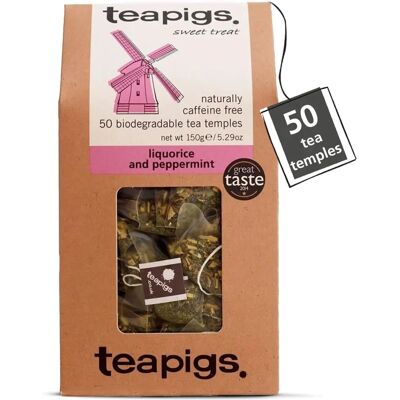 Teapigs Liquorice & Mint Herbal Tea - 50 Bags Teapigs Liquorice & Mint Herbal Tea - 50 Bags