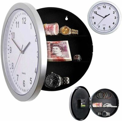 MantraRaj - WALL CLOCK SAFE - Silver - Wall clock safe MantraRaj - WALL CLOCK SAFE - Silver - Wall clock safe