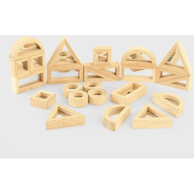 Tickit Rubberwood Spiegel Blokken - Vormenherkenning Speelgoed Tickit Rubberwood Spiegel Blokken - Vormenherkenning Speelgoed