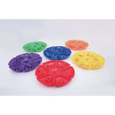 Bloemvormige Sorteerbakken - 6 Kleuren Bloemvormige Sorteerbakken - 6 Kleuren