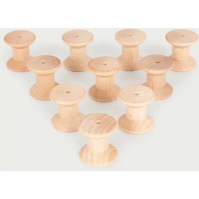 Tickit Natuurlijke Houten Spools - Educatief Speelgoed 10M+ Tickit Natuurlijke Houten Spools - Educatief Speelgoed 10M+
