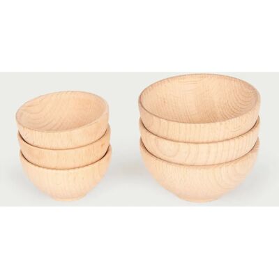 Tickit Grote Houten Kommen - Houten Speelgoed voor Motoriek Tickit Grote Houten Kommen - Houten Speelgoed voor Motoriek