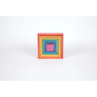 Tickit 73416 regenboogkleurige houten bouwstenen - speelgoed Tickit 73416 regenboogkleurige houten bouwstenen - speelgoed