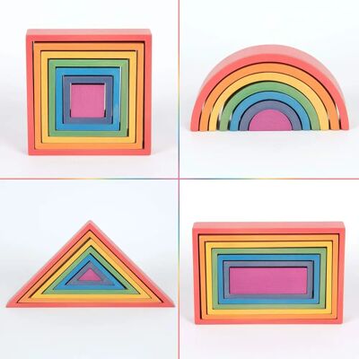 Tickit Wooden Rainbow Shape Set - Children’s Educational Toy Tickit Wooden Rainbow Shape Set - Children’s Educational Toy