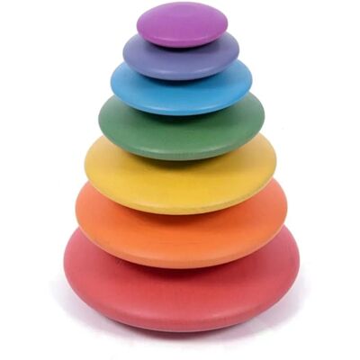 TICKIT Regenboog Houten Stapelblokken - Veilig Speelgoed voor Baby TICKIT Regenboog Houten Stapelblokken - Veilig Speelgoed voor Baby