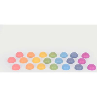 TickiT Regenboog Houten Halve Bollen - Educatief Speelgoed TickiT Regenboog Houten Halve Bollen - Educatief Speelgoed